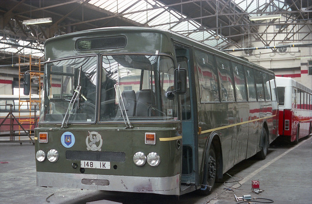 EX Bus Eireann/CIE MD148, with the Air Corp receiving  attention Broadstone September 1993