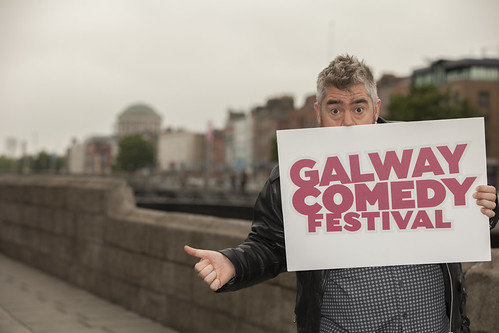 All roads lead to Galway. Phill Jupitus launches programme for The Bulmers Galway Comedy Festival.