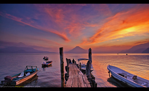 guatemala lakeatitlan sunset samantoniophotography lake water travel maya landscape central america peace serenity scenery scenic volcanic blue atitlan volcano clouds santiago wilderness pedro vacation tourism expedition indian culture crater paradise mayan highland nature outside peaceful mountain solitude tranquility serene reflection jetty meditation panajachel pier relax dock destination boat relaxing highlands