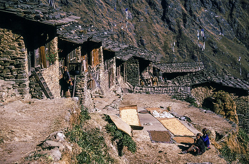 travel nepal film trekking 35mm asia village hiking 1988 slide fujifilm scannedslide langtang syabru centralregion syaprubesi