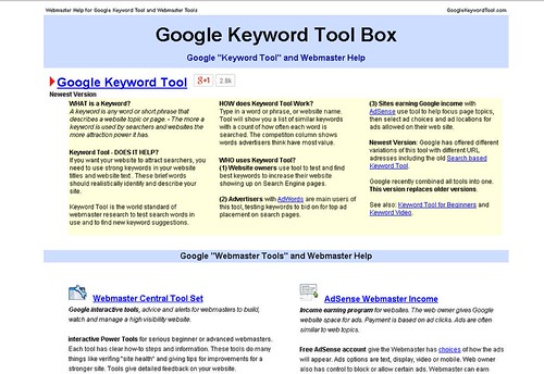Google Keyword Tool | by Teammangomedia