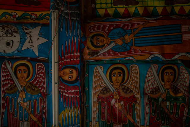 Coptic Orthodox Christian painting inside the church in gheralta, tigray