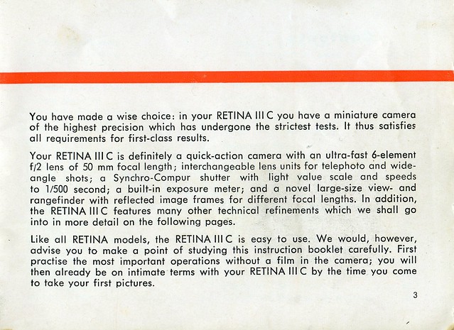 Kodak Retina IIIC - Instructions For Use - Page 3