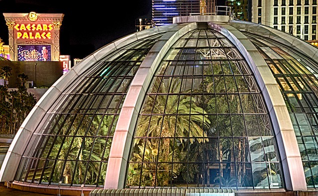The Mirage Atrium and Dome at Night--On the Las Vegas Strip