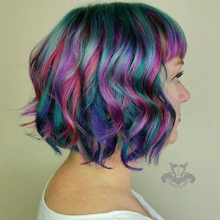 Galaxy Hair Color 🌌 Space Hair Color 🌌 Blunt Straight Ba… | Flickr