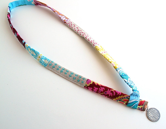 Embroidered Fabric Necklace