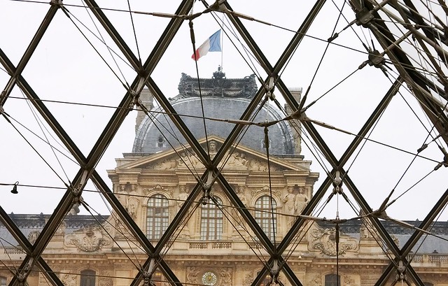 Tricolour at Le Louvre