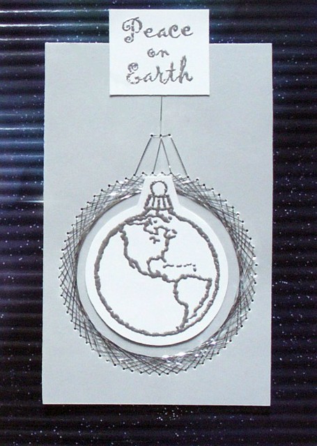 Stitching on Paper - Peace on Earth Card
