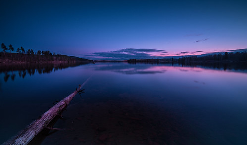 longexposure light sky panorama lake color nature water oslo norway night clouds forest dark log nikon view tranquility surface le nd bluehour depth d800 14mm samyang maridalsvannet