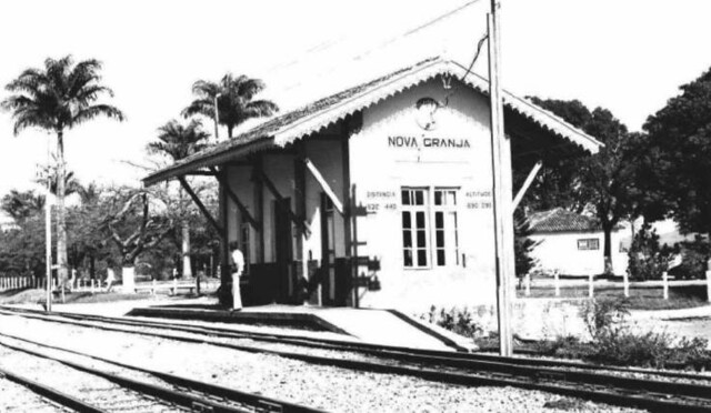 Antiga estação de Nova Granja. Autor e data desconhecidos. Via facebook