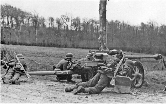 Belgium 1943,: PAK 40 detachment in action