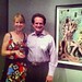 Julie Heffernan and Richard Lang posing in front of "Intrepid Scout Leader," a limited edition we release last year.  All part if the doings for Julie's show at the Palo Alto Art Center.