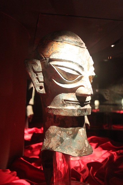 Bronze Head with Gold Foil, Sanxingdui 3b