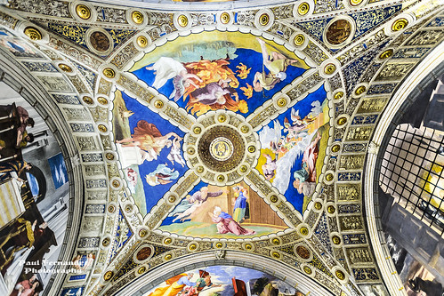 Ceiling of The Expulsion of Heliodorus from the Temple, Vatican Museums, The Vatican by D200-PAUL