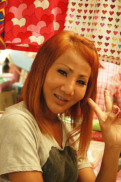 ladyboy in the market sends you peace