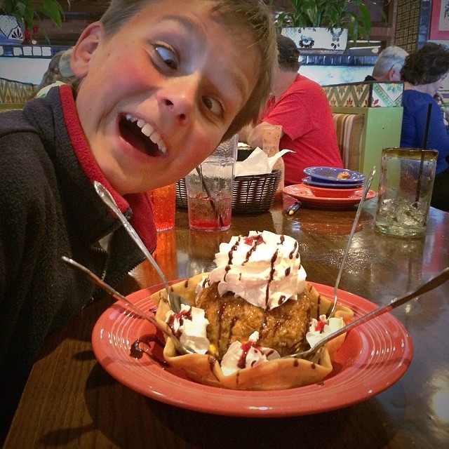 Experiment: See what happens when you order fried ice cream the dinner after the Friends Academy 5th grade sleepover. (Just to be clear, that's the entire 5th grade "sleeping" on campus) When your 11 year old comes home and declares last night was the bes