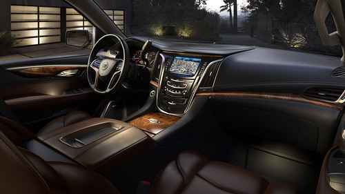 Interior of the Cadillac Escalade from the Passenger side