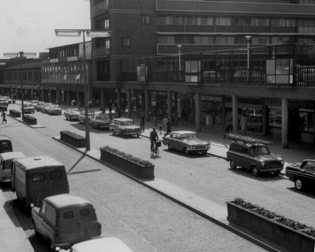 Corby Town Centre, Corporation Street, 1965 - not a foreign car in sight!!