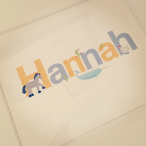 Packaged and ready to go to a little girl named Hannah. #englishmuffinshop  #customnameprint