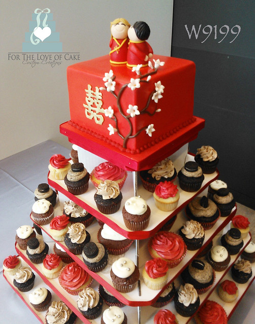 W9199-square-double-happiness-chinese-wedding-cupcake-tower-toronto
