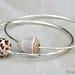 Maui Cone Shell Silver Hammered Bangles