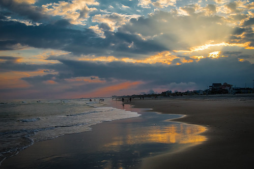 sunset beach beauty waves tide marc714