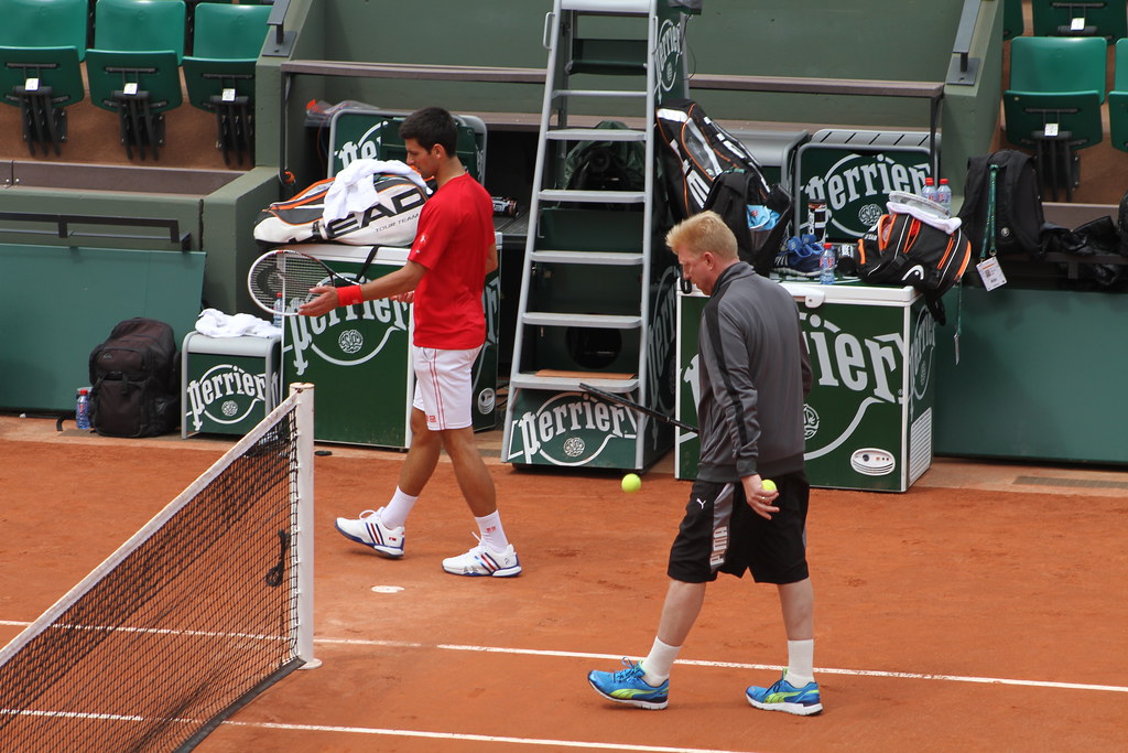 Novak Djokovic and Boris Becker