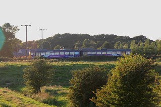 As the Sun Sets on Rufford, Northern Rail class 142 leaves Rufford Station for Ormskirk on 10th September 2013. ©