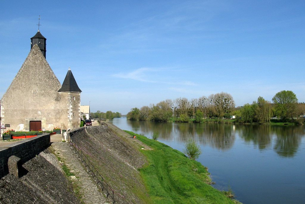 The Loire from the north bank opposite Amboise, Indre-et-Loire, France