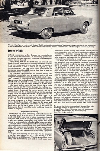 Rover 2000 P6 Road Test 1963 | Flickr