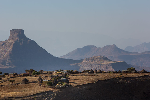 Ethiopie du nord: village sur les plateaux Amhara.