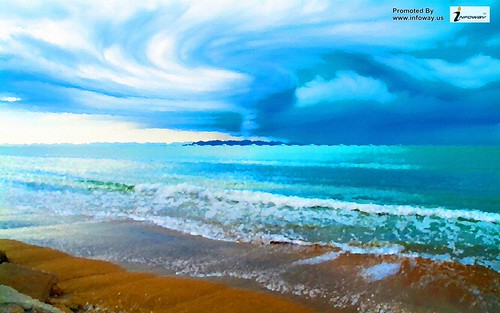 swirling clouds over ocean hd beach wallpapers | by allen_smith35