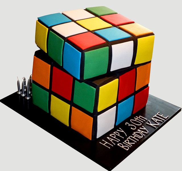Rubix Cube Birthday Cake