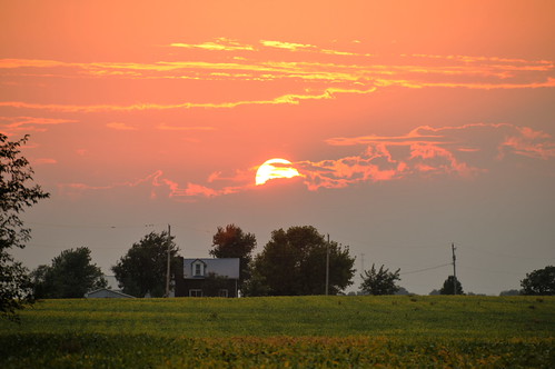 Central Illinois Sunset by HorsePunchKid, Sunset at Bloomfield Farm