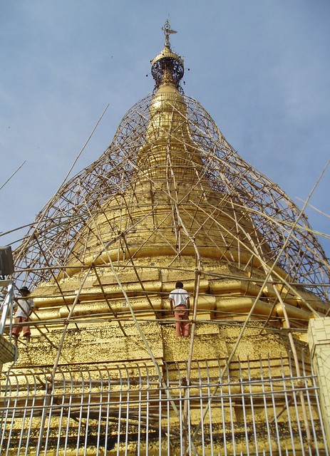 Bamboo Scaffolding, Botataung Pagoda, Yangon