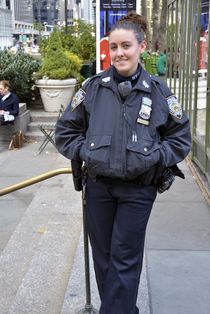 Picture Of NYPD Female Officer From Midtown South In Manhattan. 