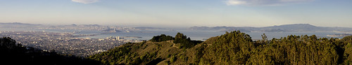 Good Morning San Francisco Bay Area_Panorama1, california ca city morning panorama by oakland bay berkeley san francisco view richmond east hills area vista northern emeryville