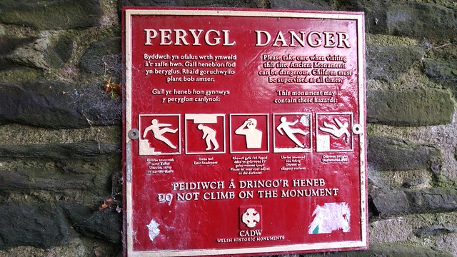 Sign on the walls of Conwy