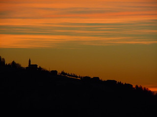 Sunset silhouette, Costa Serina