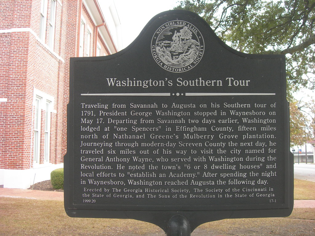 Washington's Southern Tour Marker