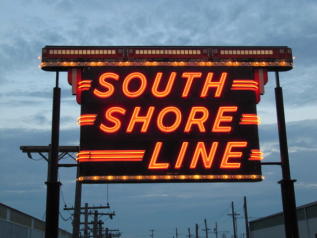 South Shore Line sign side