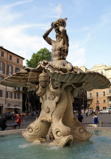 Rom, Piazza Barberini, Tritonenbrunnen von Gian Lorenzo Bernini