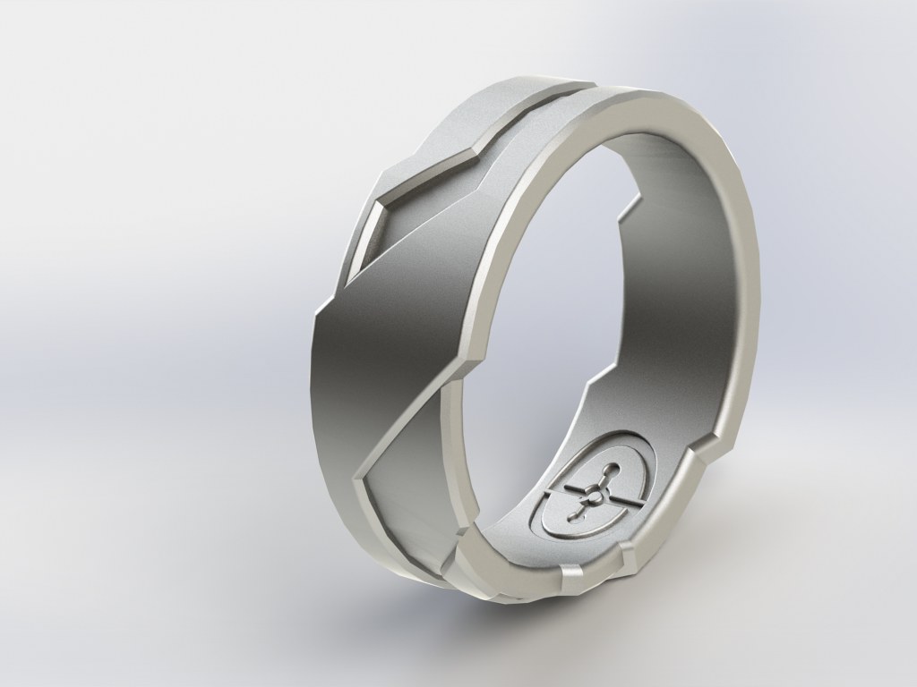GD Ring - Edge 3d printed wedding ring.