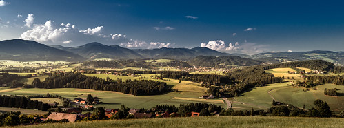 panorama mountains field landscape evening österreich outdoor hill sunny grassland landschaft steiermark abendstimmung