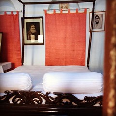 Subhash Bose's bed which carried him from taking birth and growing up at his birthplace museum, Odia bazar, Kataka, Odisha