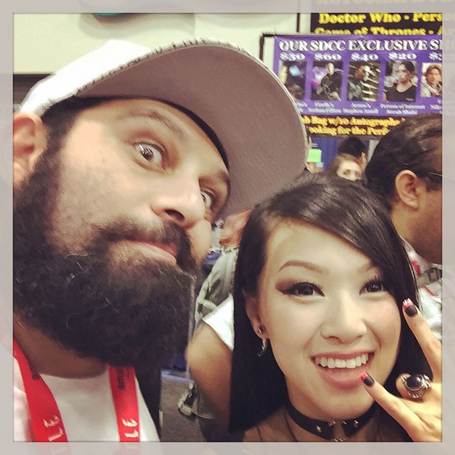 Ran into the awesome @vampybitme on the show floor today! She's always super cool and down to earth!  #SDCC #SDCC2015