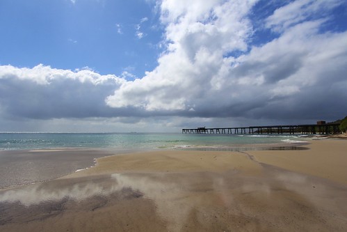 ocean beach nature clouds canon landscape bay jetty australia nsw lakemacquarie canoneos650d