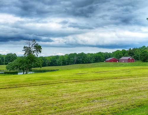 red green nature field barn rural landscape vermont farm country
