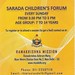 Details of the Sarada Children's Forum at Ramakrishna Mission, Delhi.