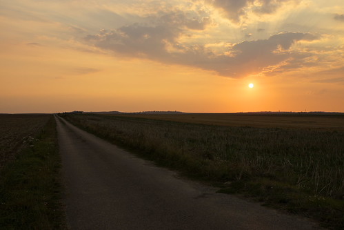 DSC01742 by JphiGodin, Sunset Countrysideroad sunset france nature sunshine de soleil country route campagne couché